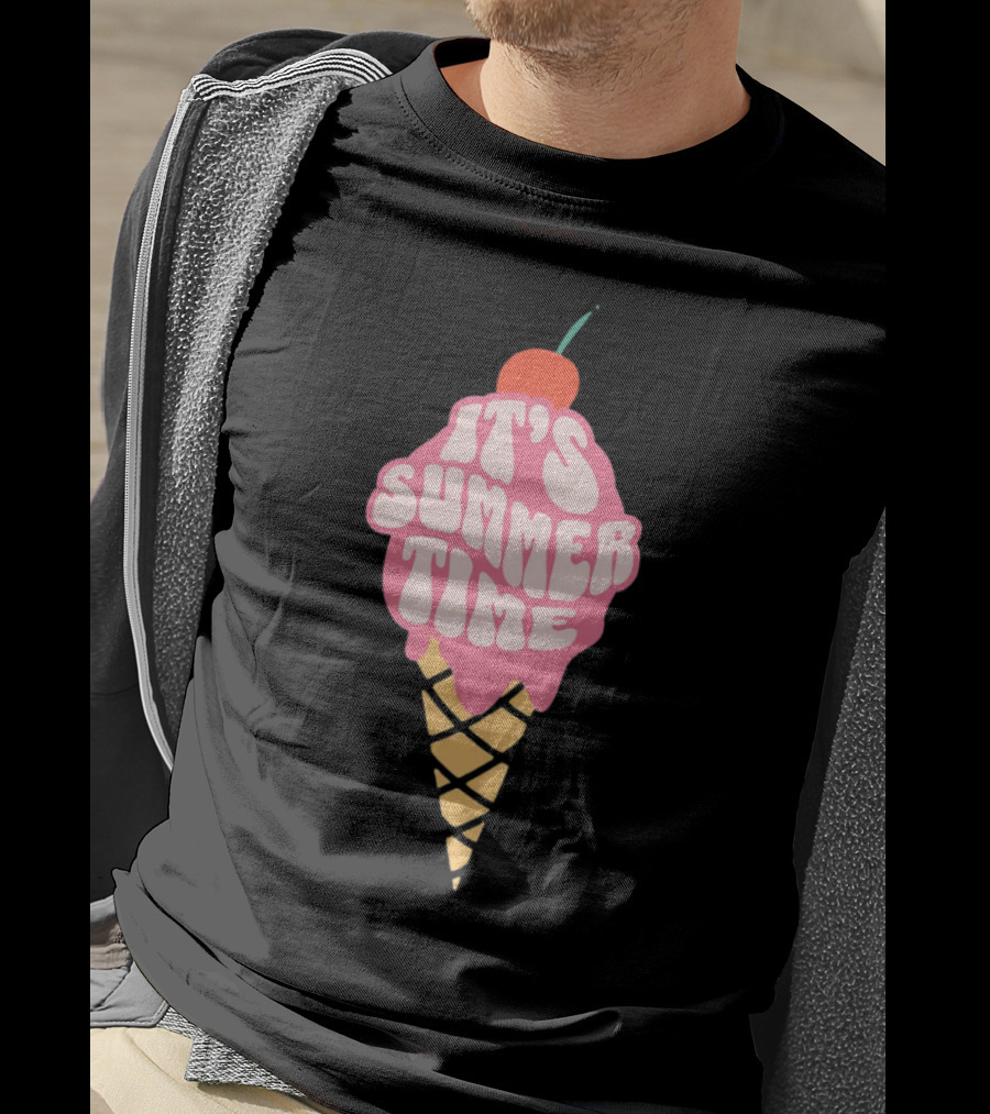 It’s Summer Time Cherry Ice Cream Cone T-Shirt