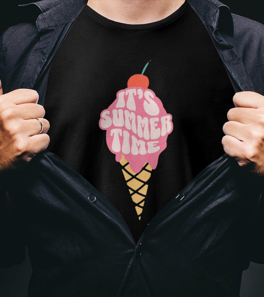 It’s Summer Time Cherry Ice Cream Cone T-Shirt