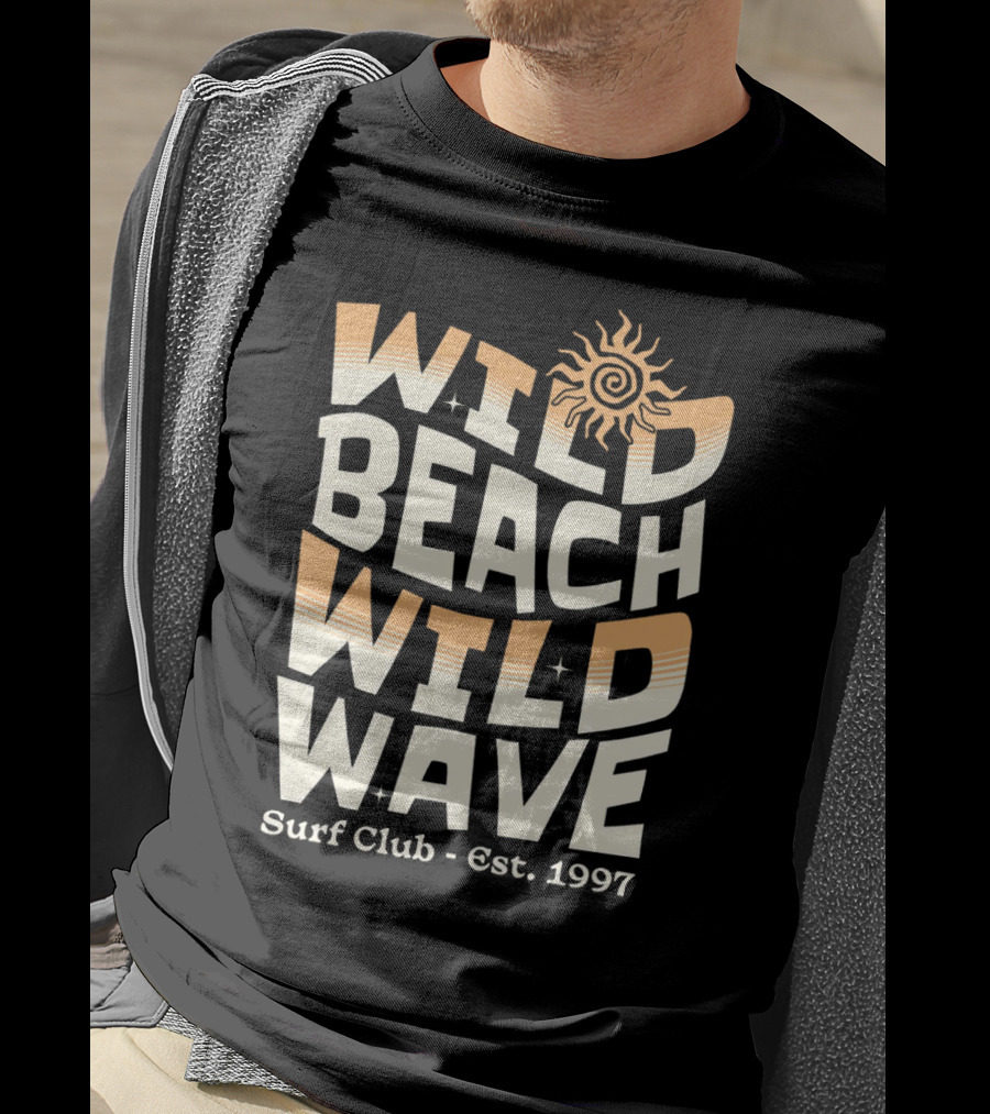 Wild Beach Wild Wave Surf Club Est. 1997 Vintage T-Shirt