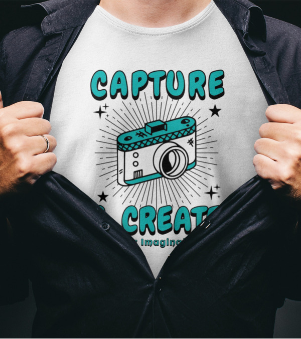 Capture And Create Your Imagination Camera T-Shirt
