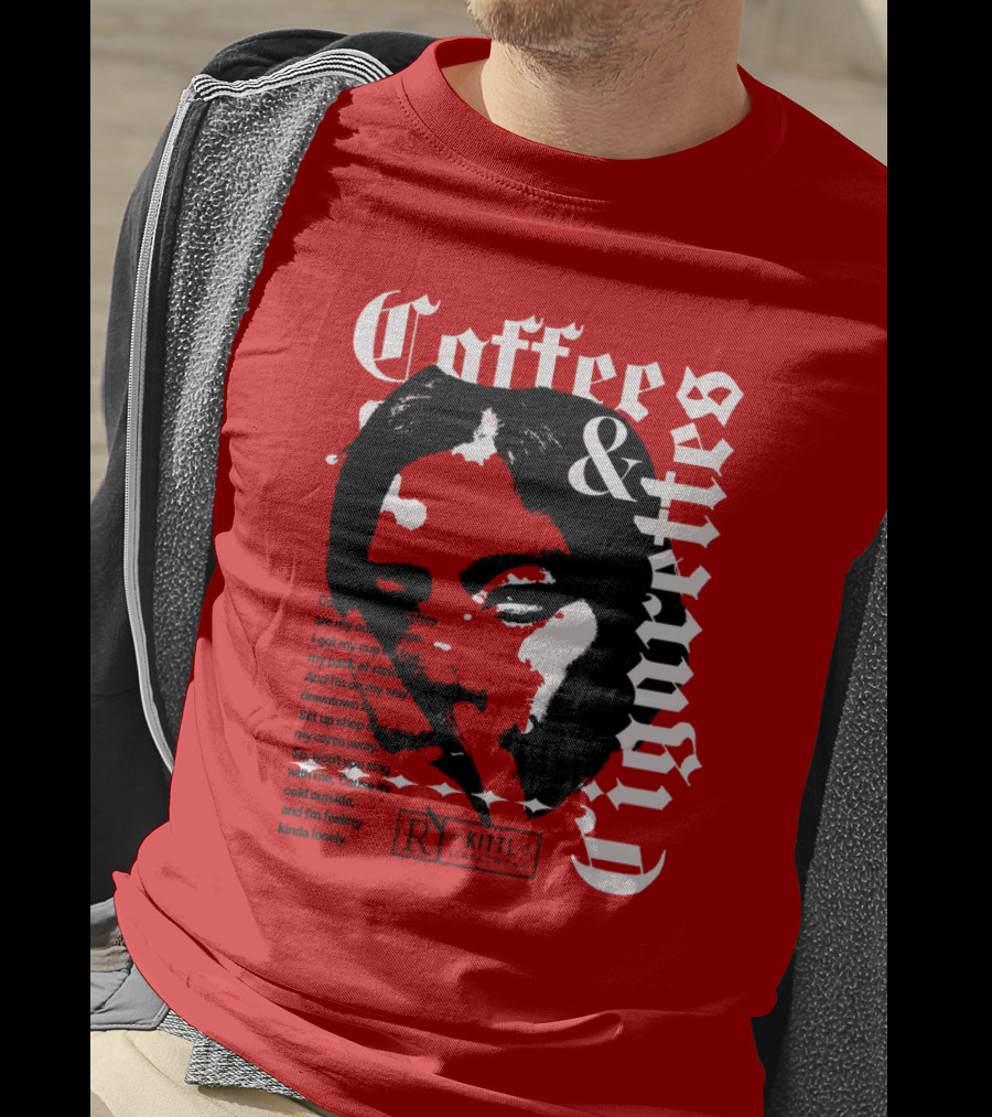 Coffee And Cigarettes By Kittl X Eachwayman T-Shirt
