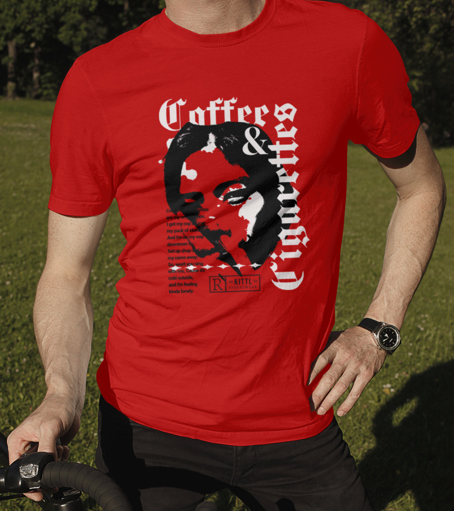 Coffee And Cigarettes By Kittl X Eachwayman T-Shirt