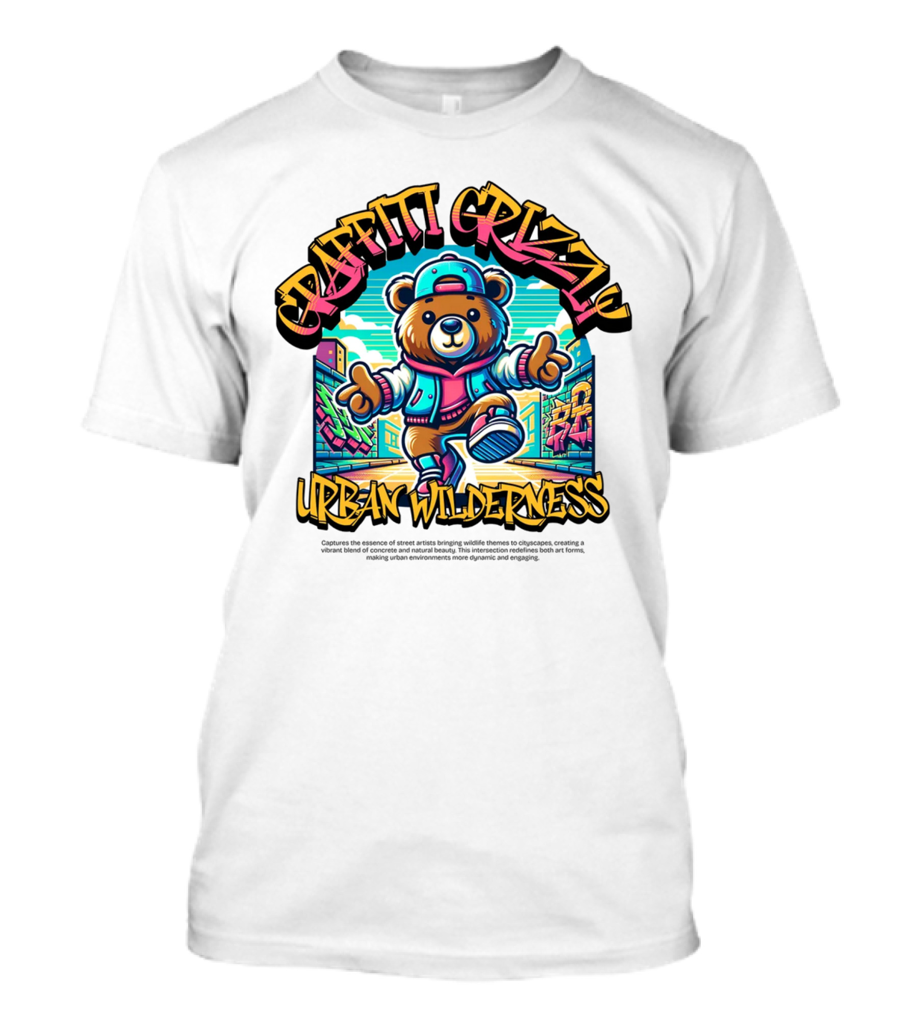 Graffiti Grizzly Urban Wilderness T-Shirt