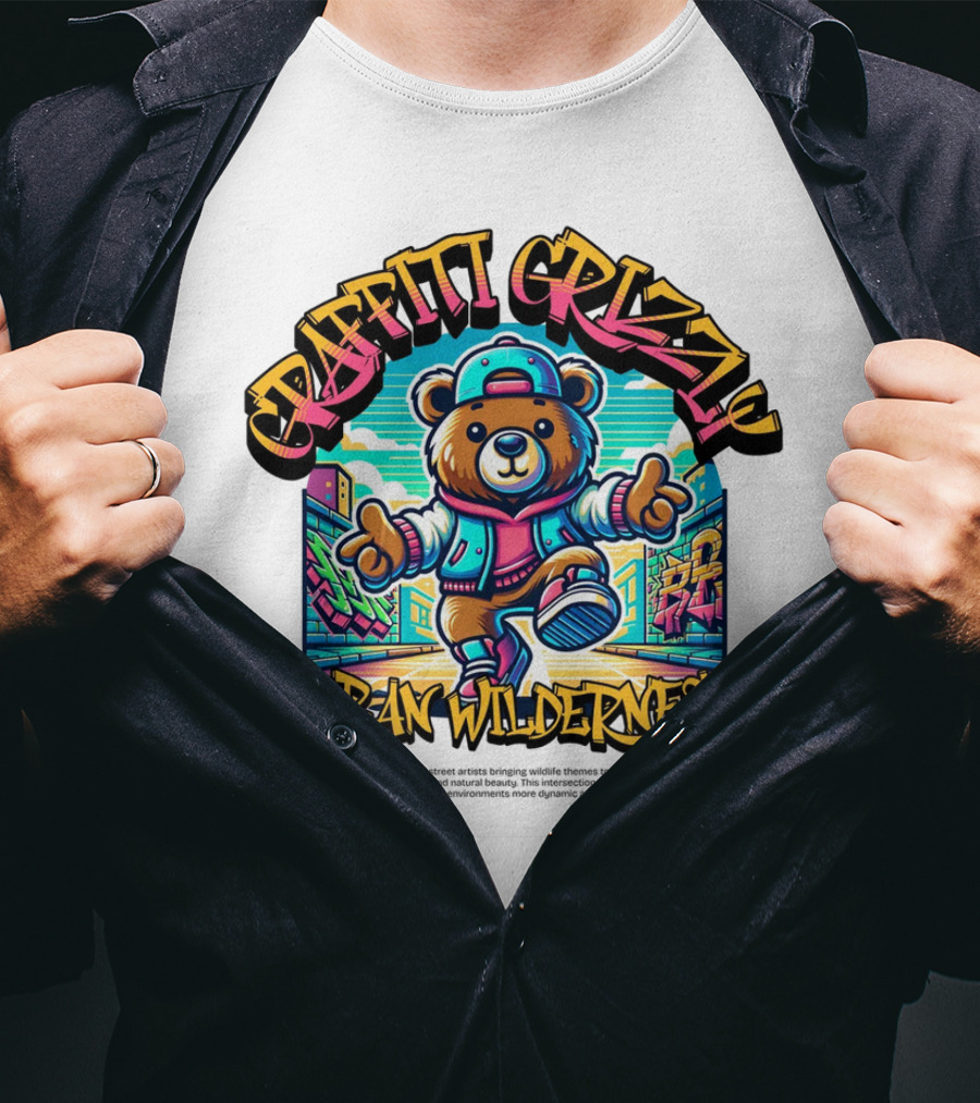 Graffiti Grizzly Urban Wilderness T-Shirt