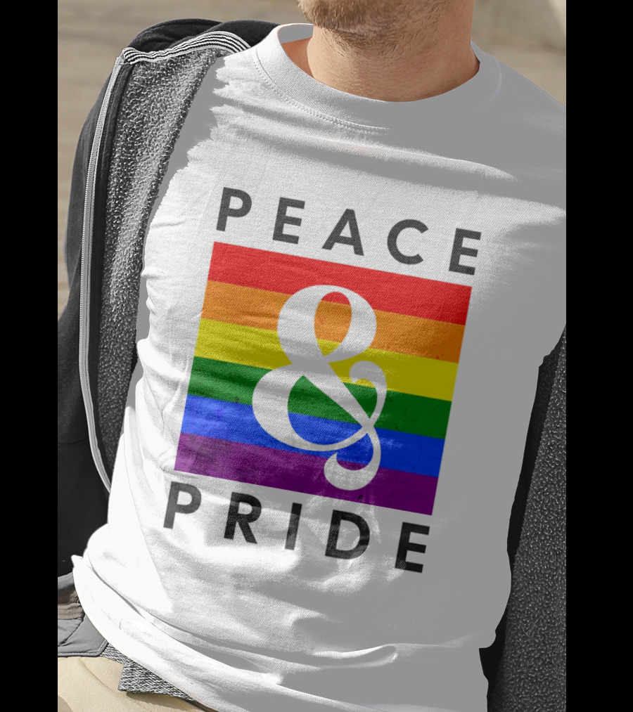 Peace And Pride Rainbow Flag Elements T-Shirt