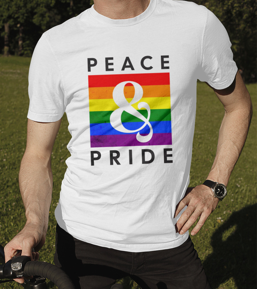 Peace And Pride Rainbow Flag Elements T-Shirt