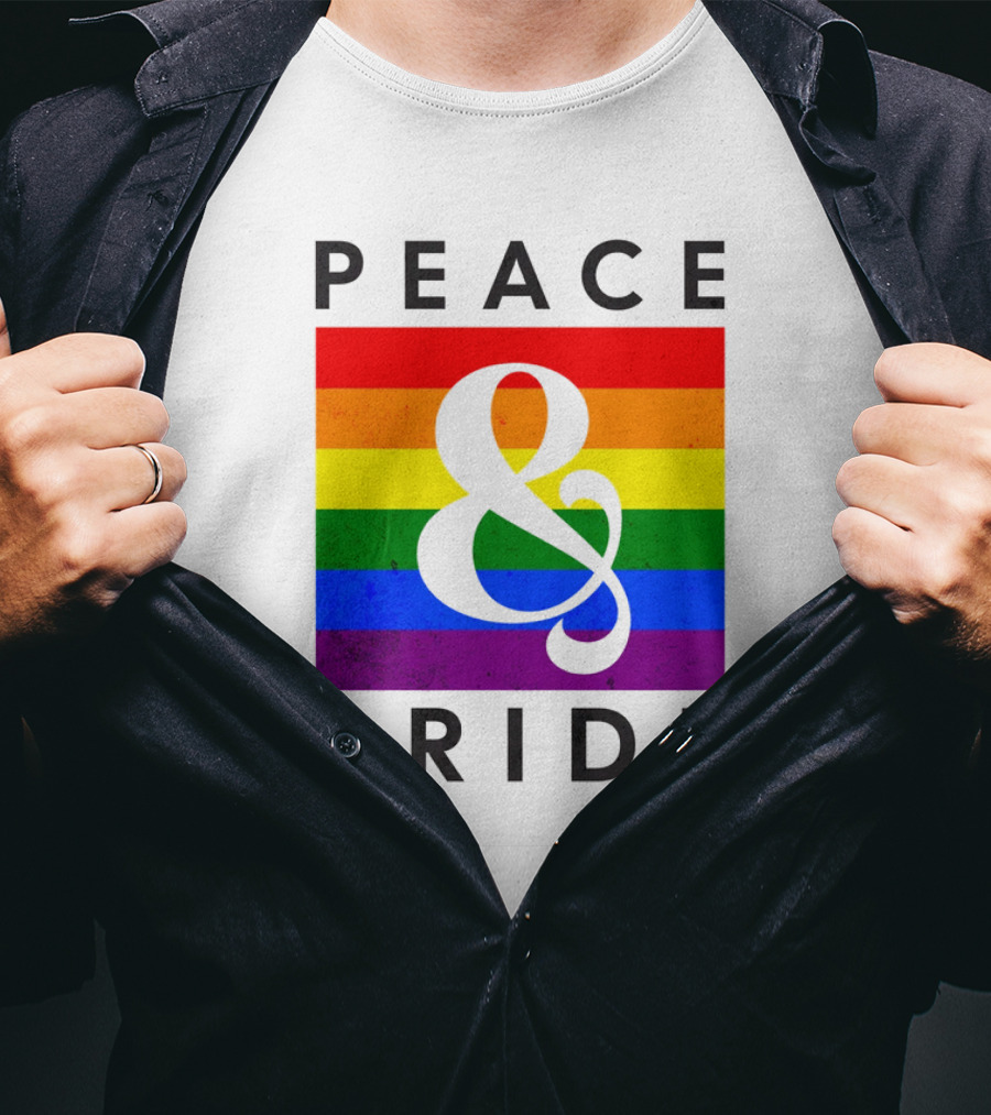 Peace And Pride Rainbow Flag Elements T-Shirt