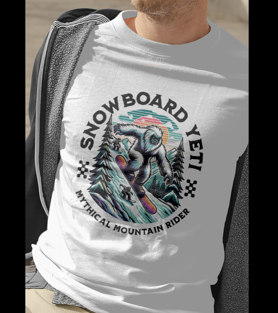 Snowboard Yeti Mythical Mountain Rider T-Shirt