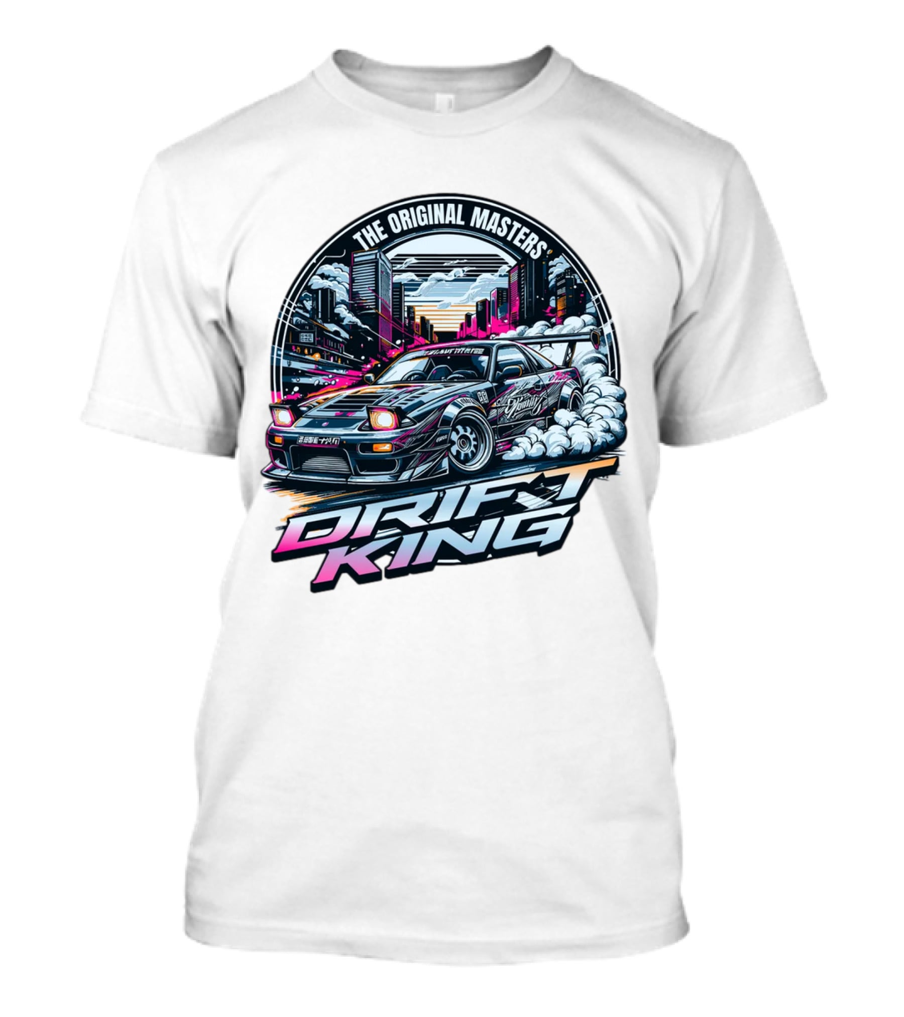 The Original Masters Drift King Vintage Street Racing Car Scene T-Shirt
