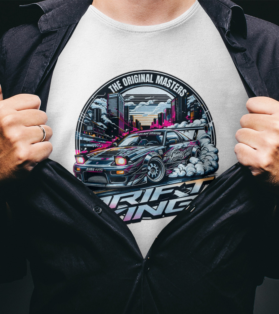 The Original Masters Drift King Vintage Street Racing Car Scene T-Shirt