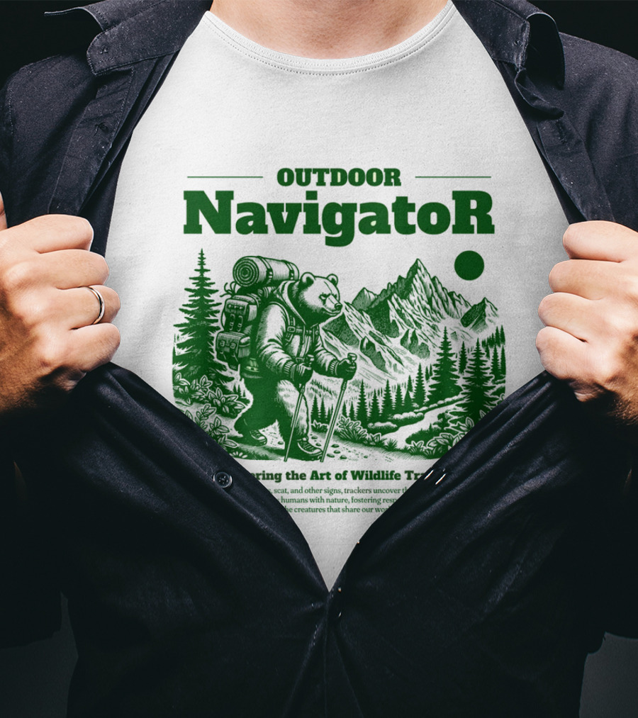OUTDOOR Navigator Mastering The Art Of Wildlife Tracking T-Shirt
