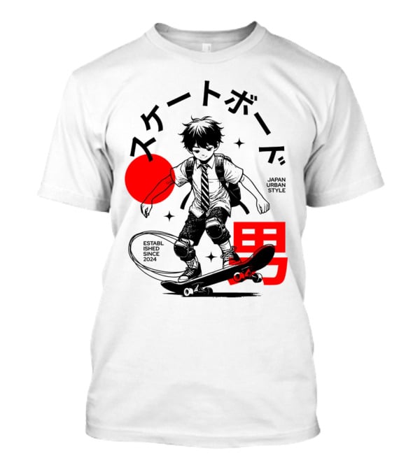 Skateboarde Japan Urban Style Established Since T-Shirt
