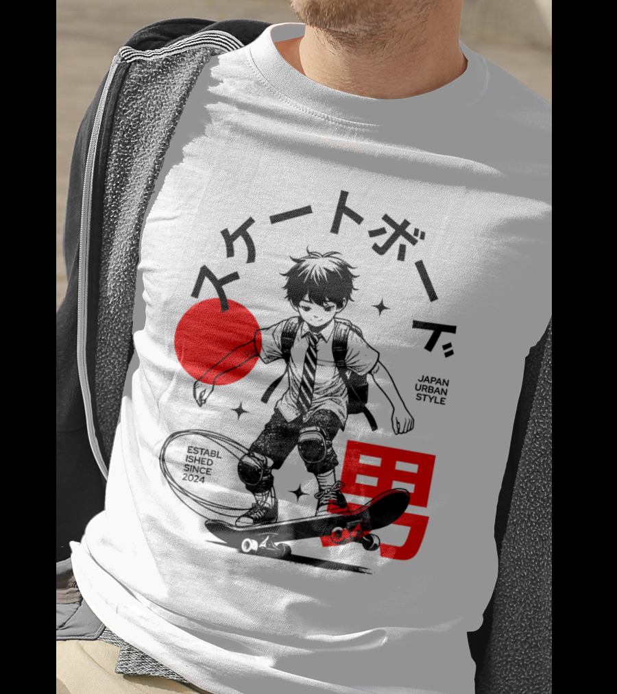 Skateboarde Japan Urban Style Established Since T-Shirt