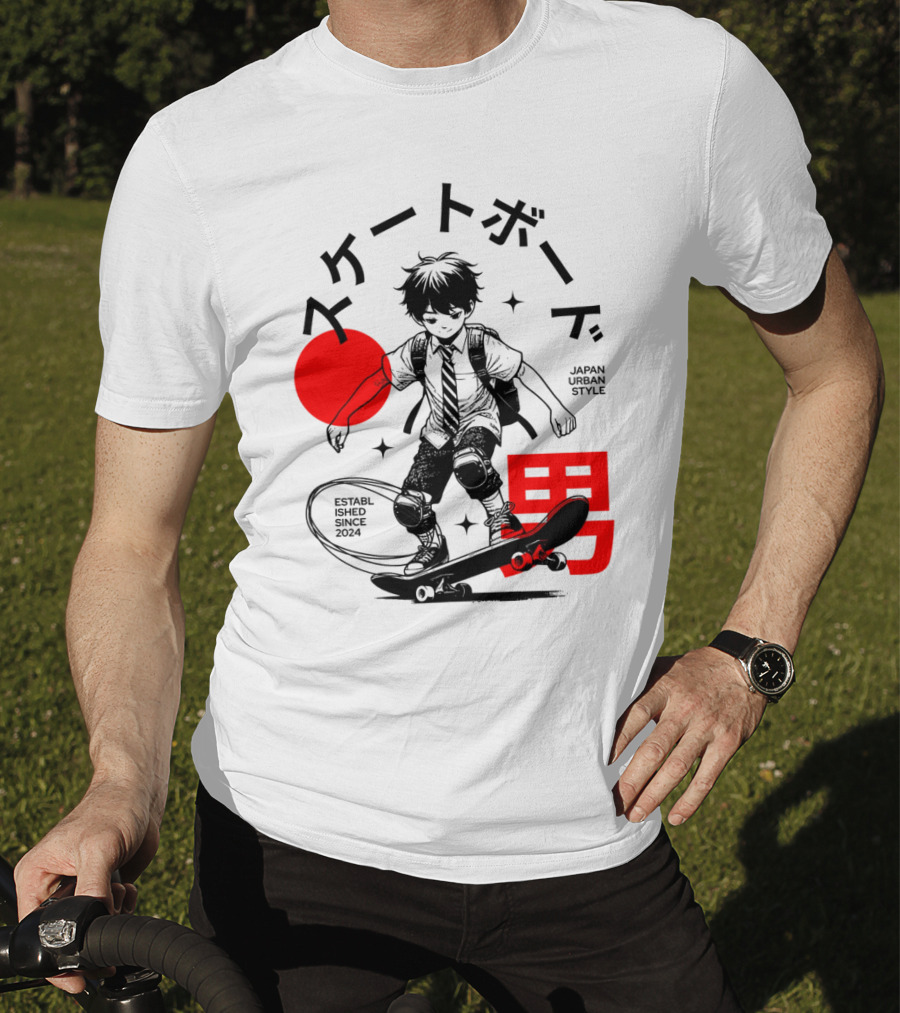 Skateboarde Japan Urban Style Established Since T-Shirt