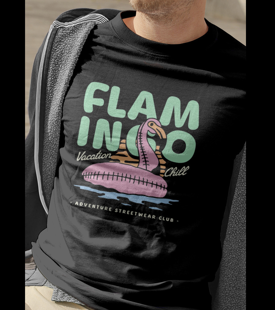 Flamingo Vacation Chill Adventure Streetwear Club T-Shirt
