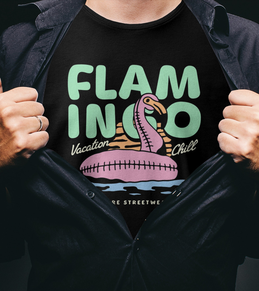 Flamingo Vacation Chill Adventure Streetwear Club T-Shirt