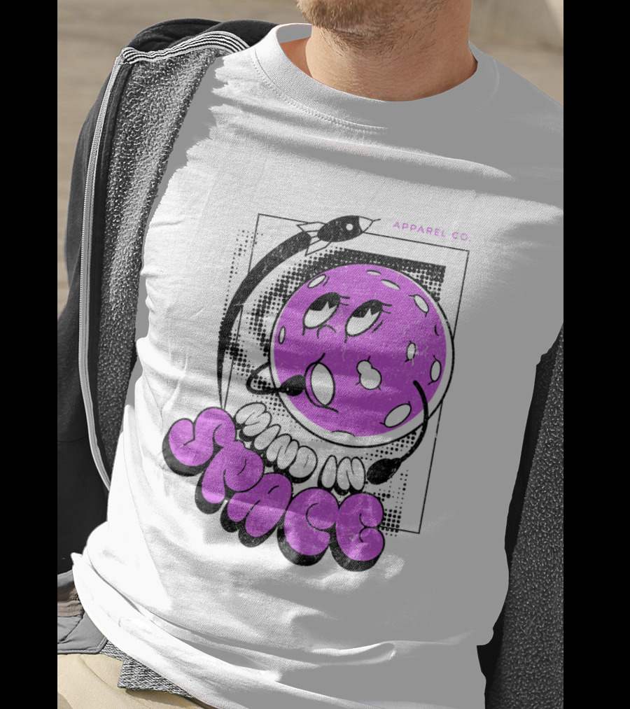 Mind In Space Apparel Co Cartoon Typographic Streetwear T-Shirt
