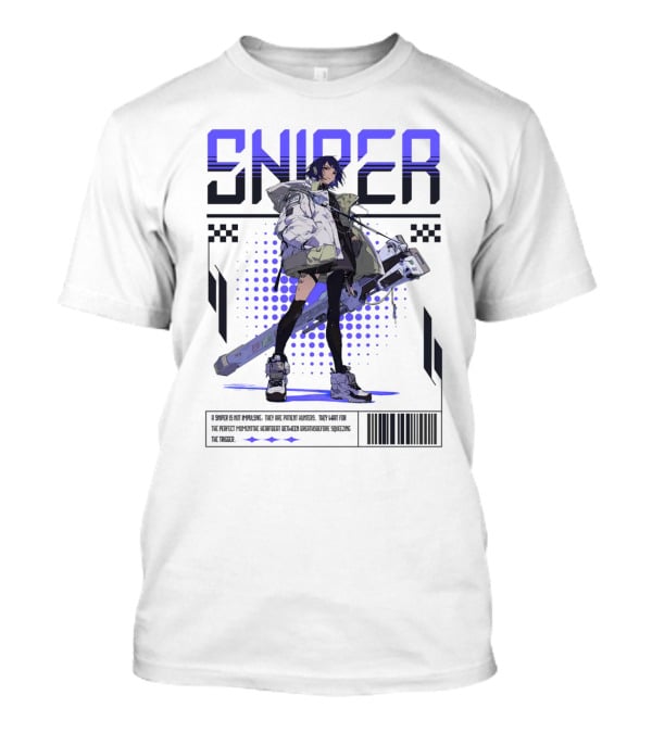 SNIPER Neo-Tokyo Military Warrior Tactical Future Perspective Assassination Squad T-Shirt