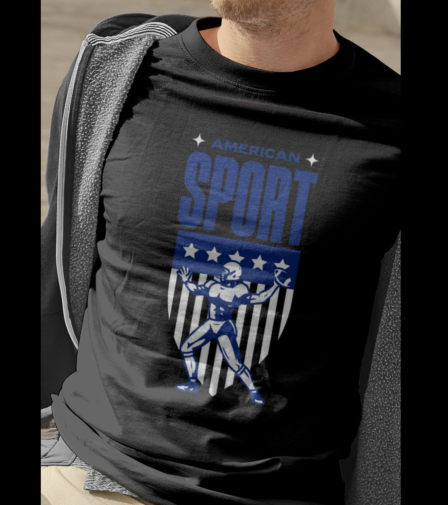 American Sport Football Icon Shield T-Shirt