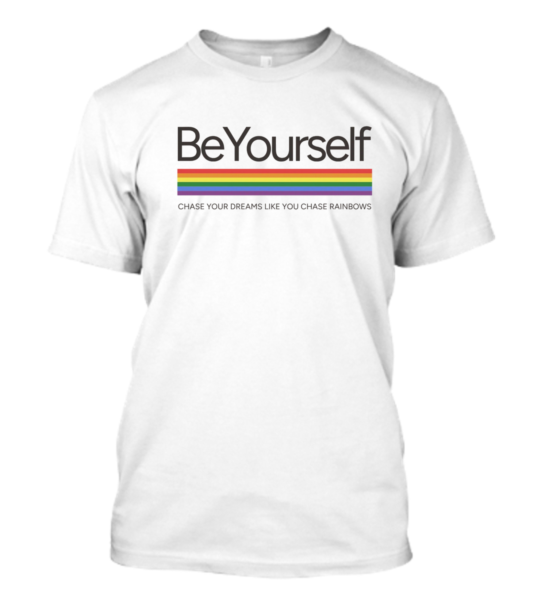 Be Yourself Embrace Your Dreams Live Your Peace Rainbow T-Shirt