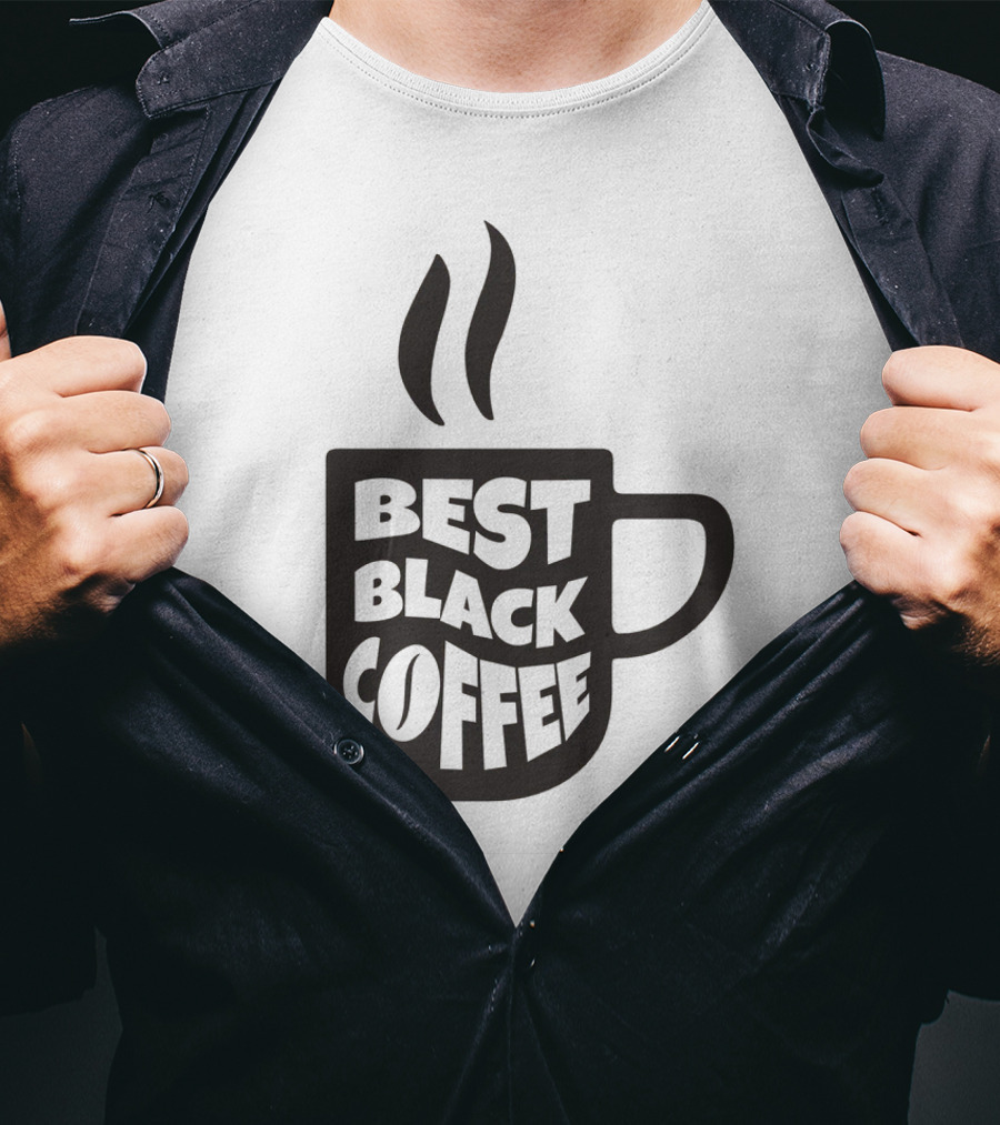 Best Black Coffee Cup With Steam T-Shirt