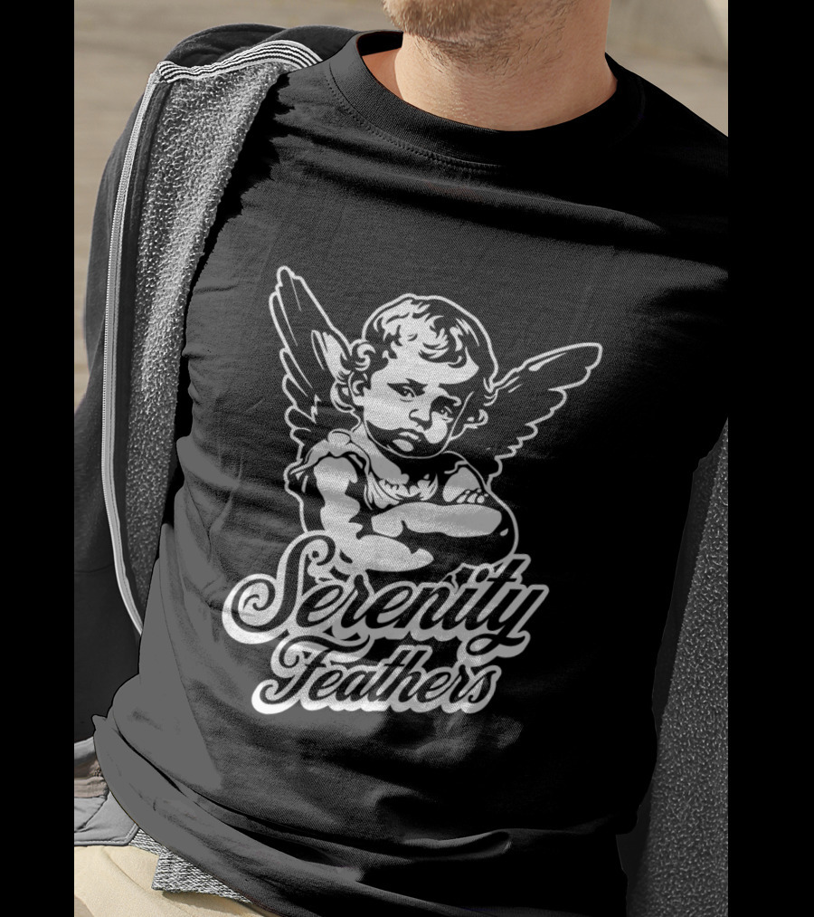 Serenity Feathers Angelic Wings Vintage T-Shirt