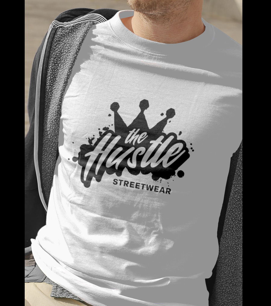 The Hustle Streetwear Crown Splatter T-Shirt