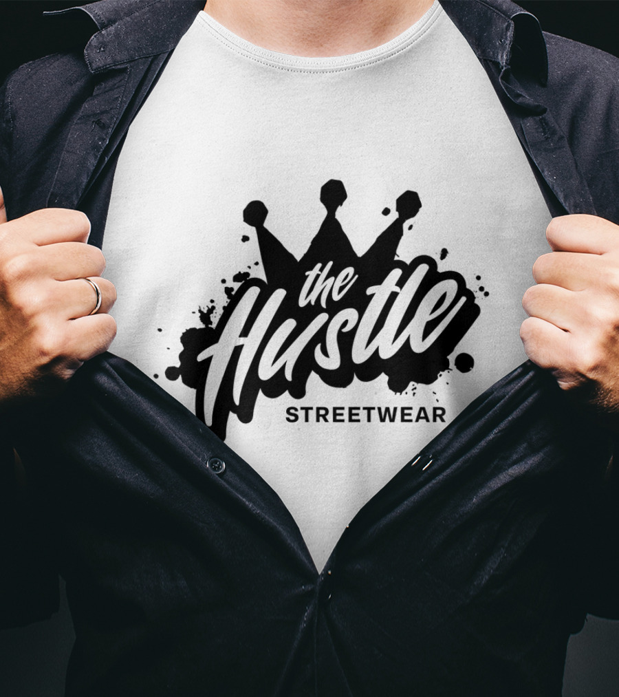The Hustle Streetwear Crown Splatter T-Shirt