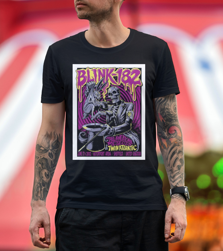 BLINK-182 The All-American Rejects Twin Atlantic June 17th 2012 Motorpoint Arena Sheffield United Kingdom T-Shirt