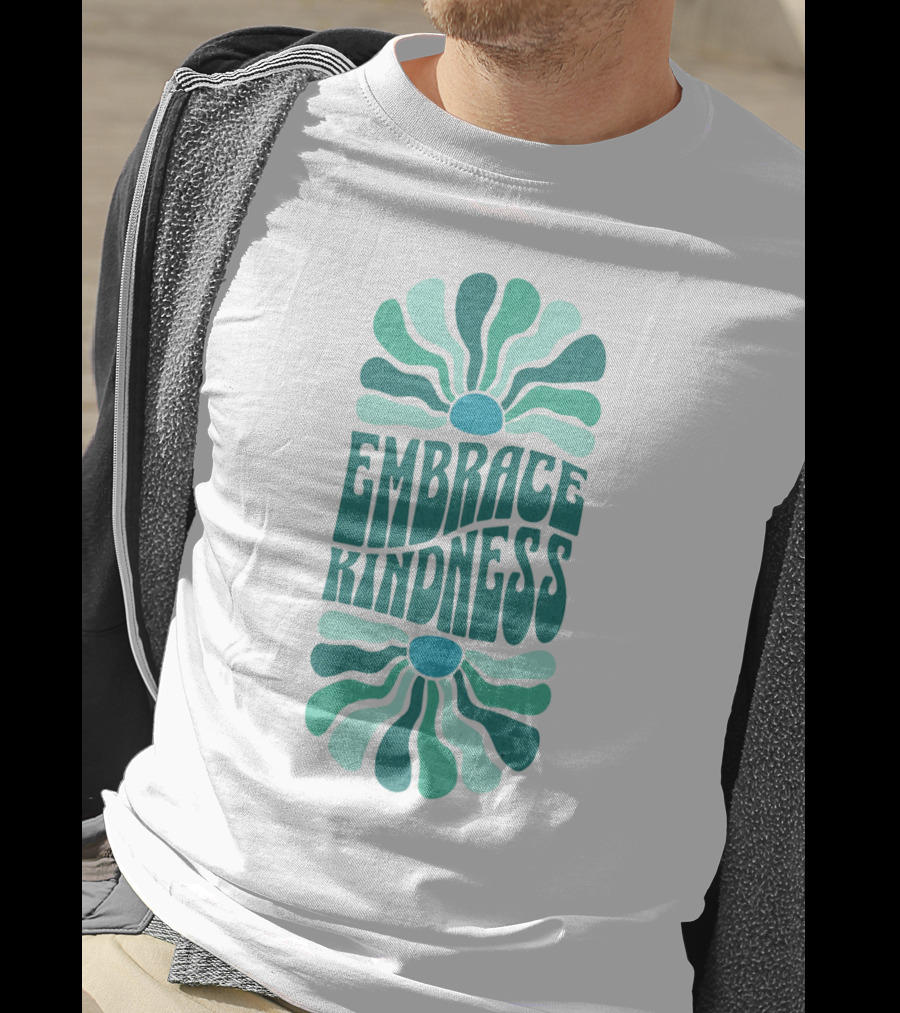 Embrace Kindness Groovy Floral T-Shirt