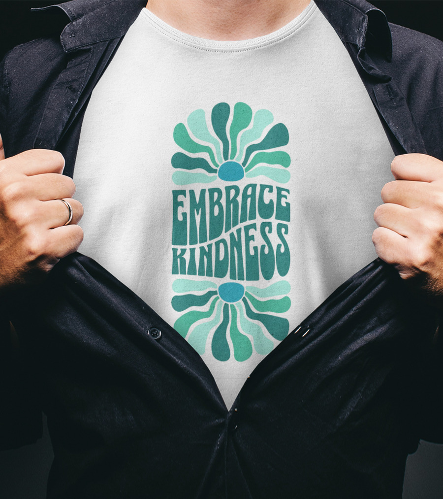 Embrace Kindness Groovy Floral T-Shirt