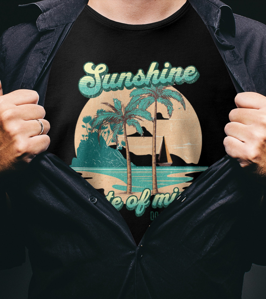 Sunshine State Of Mind Do Not Disturb Vintage Beach T-Shirt