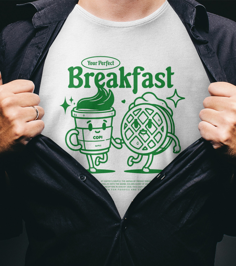 Your Perfect Breakfast Coffee And Waffle Friendship MMXIV T-Shirt