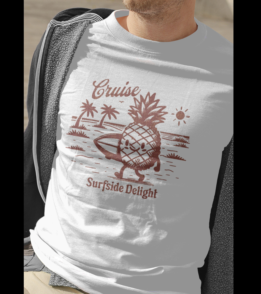 Cruise Surfside Delight Pineapple Surfer Tropical Oasis T-Shirt
