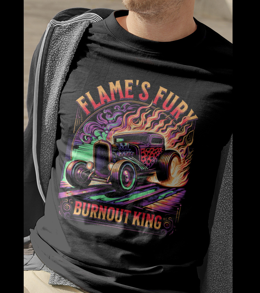 Flame's Fury Burnout King T-Shirt