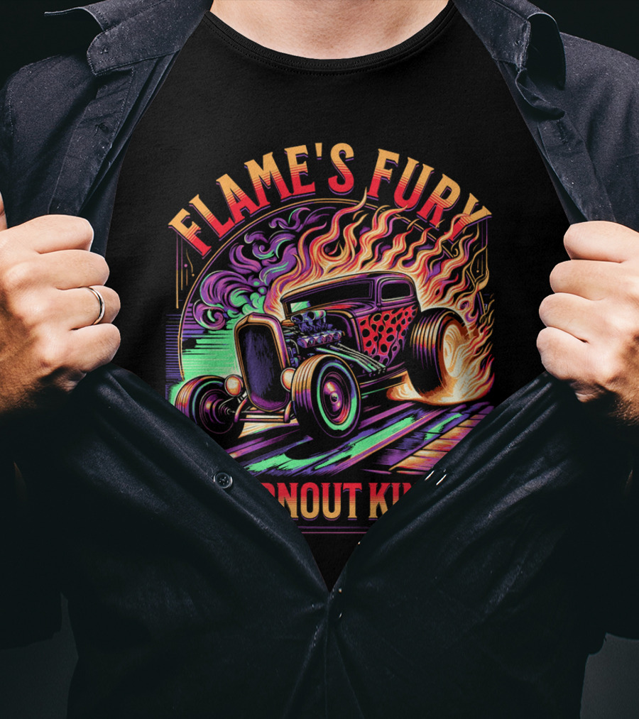 Flame's Fury Burnout King T-Shirt
