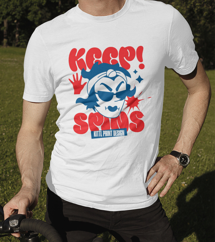 Keep Spins Kittl Print T-Shirt