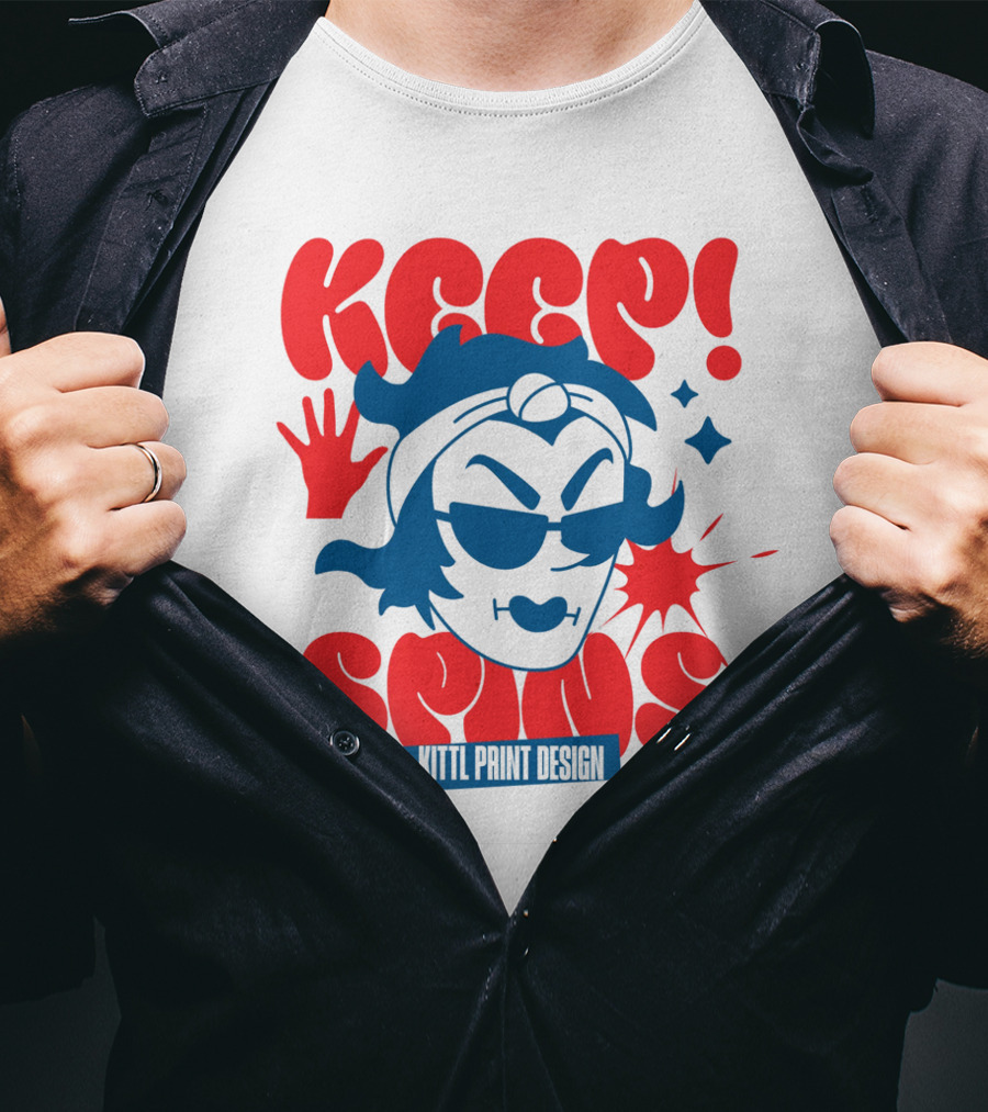 Keep Spins Kittl Print T-Shirt