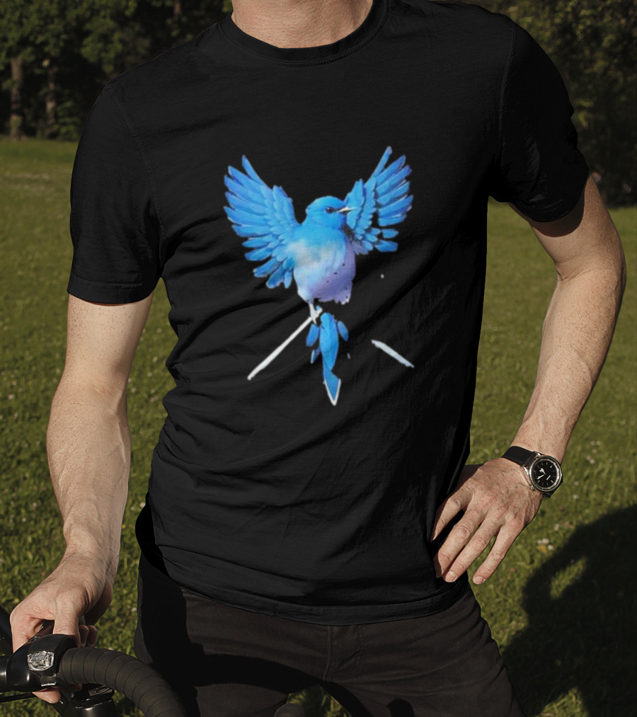 Blue Bird With Outstretched Wings T-Shirt