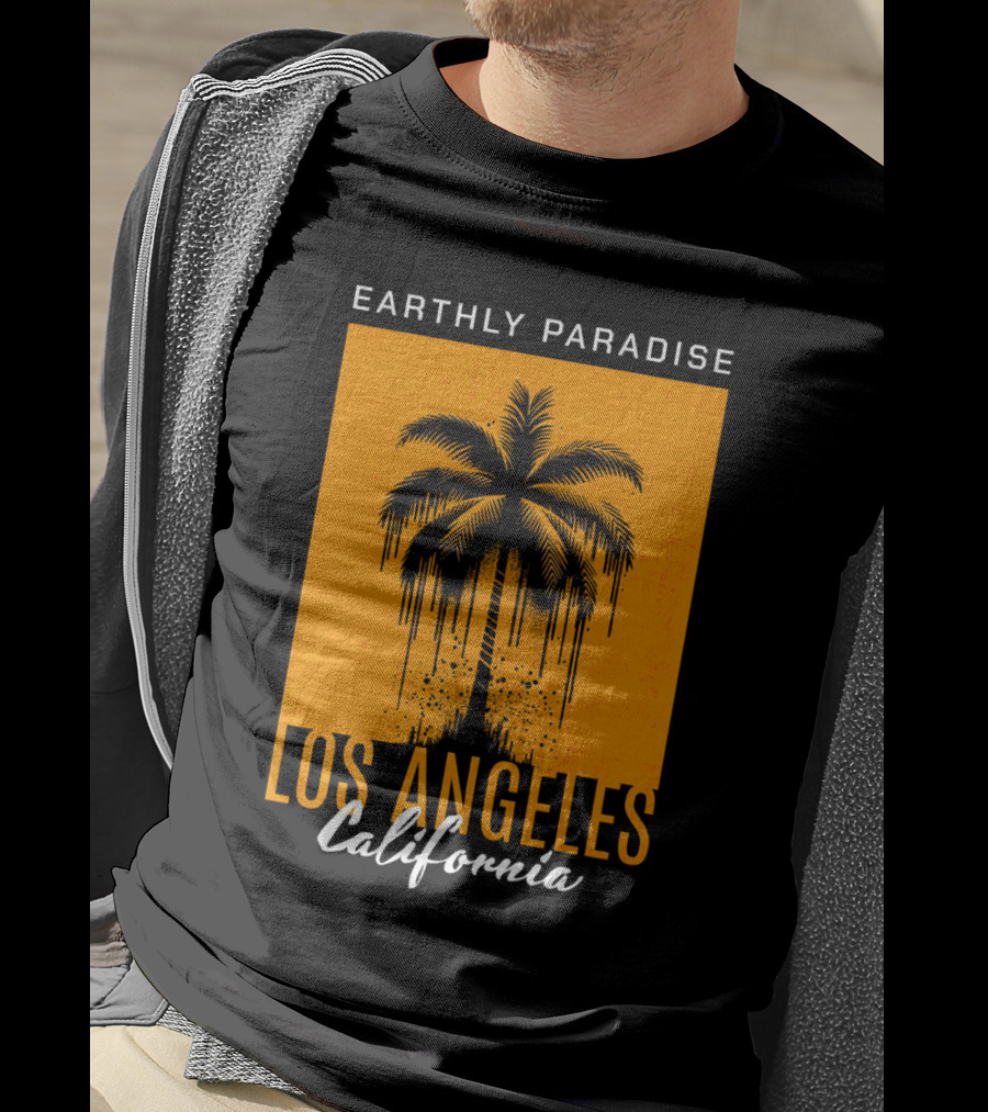 Earthly Paradise Los Angeles California Palm Tree T-Shirt