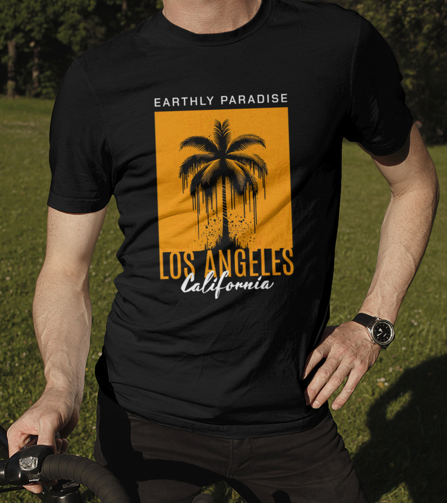 Earthly Paradise Los Angeles California Palm Tree T-Shirt