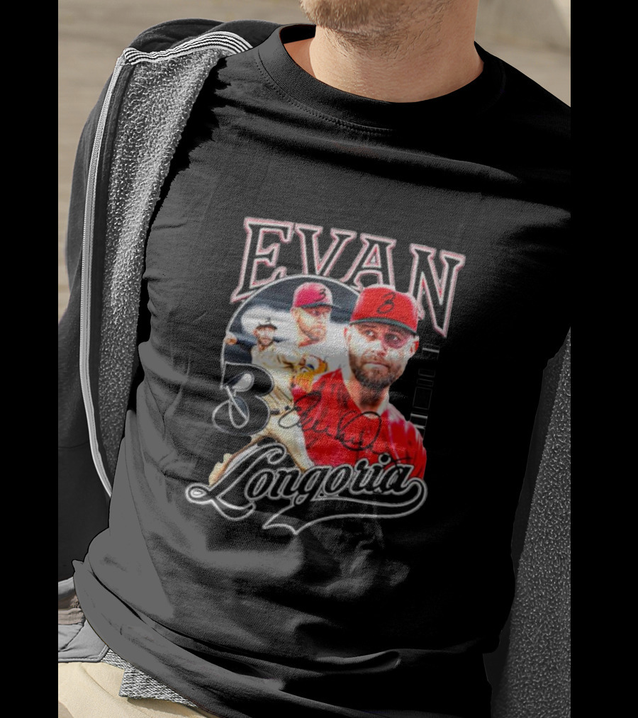 Evan Longoria 3 Arizona Diamondbacks Signature Baseball T-Shirt
