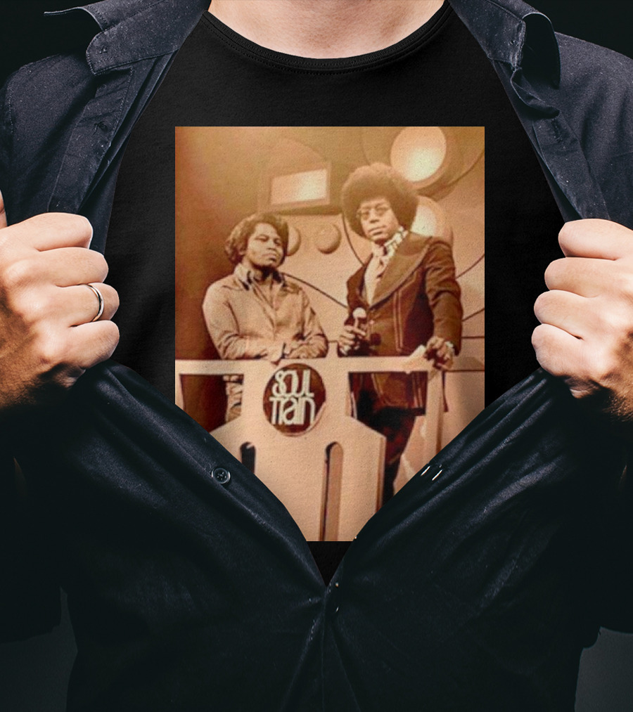 James Brown And Don Cornelius Soul Train Iconic Music Legends T-Shirt