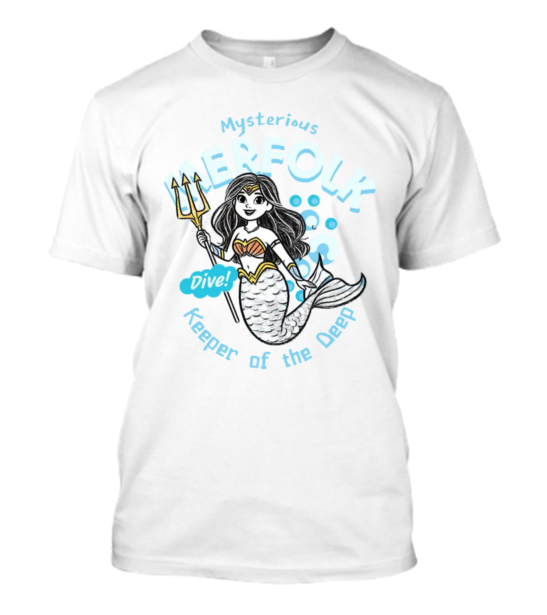 Mysterious Merfolk Dive Keeper Of The Deep T-Shirt