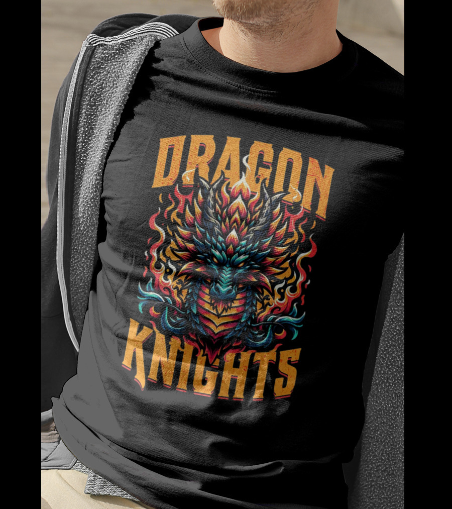 Dragon Knights Fiery Dragon Emblem T-Shirt