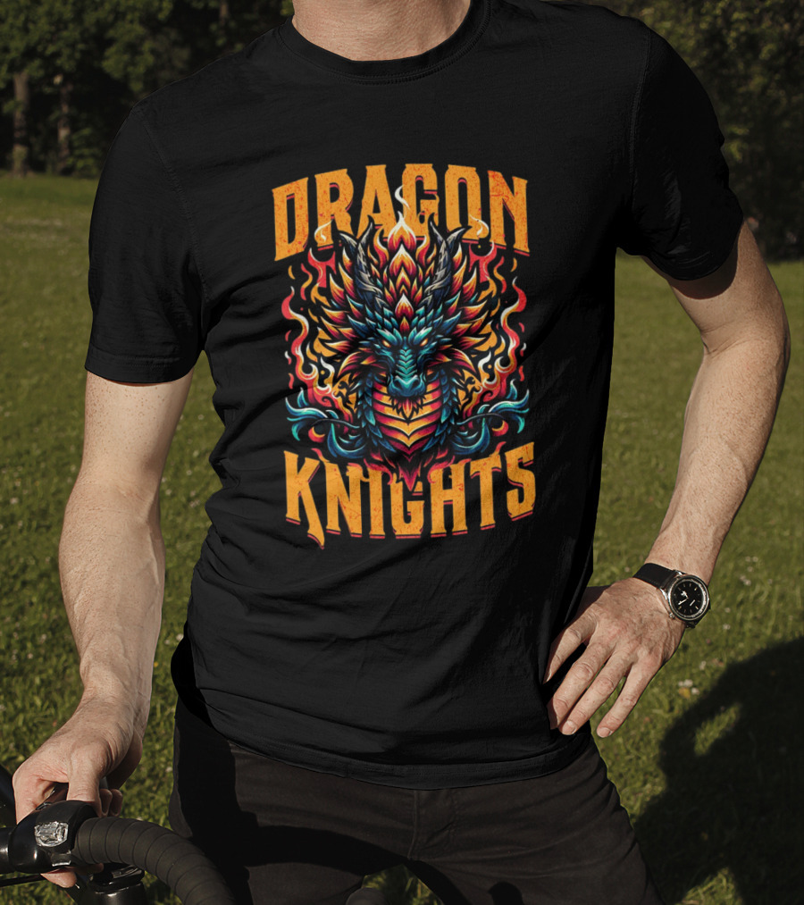 Dragon Knights Fiery Dragon Emblem T-Shirt