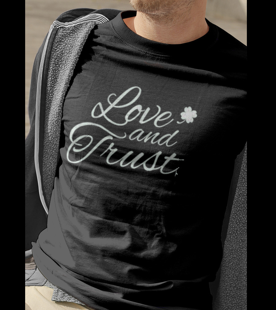 Love And Trust Shamrock Boston Basketball T-Shirt