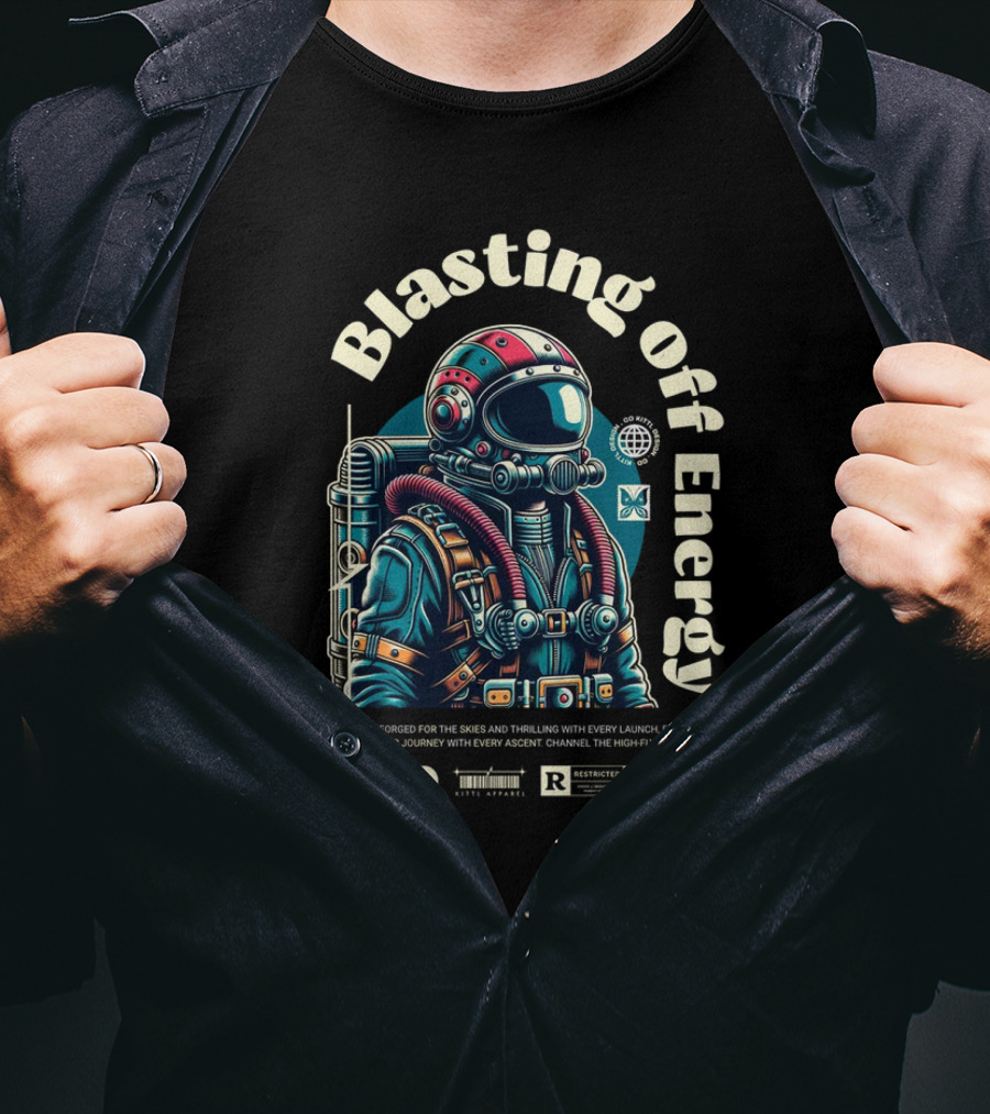 Blasting Off Energy Forged For The Skies Thrilling Launch High-Flying Journey T-Shirt