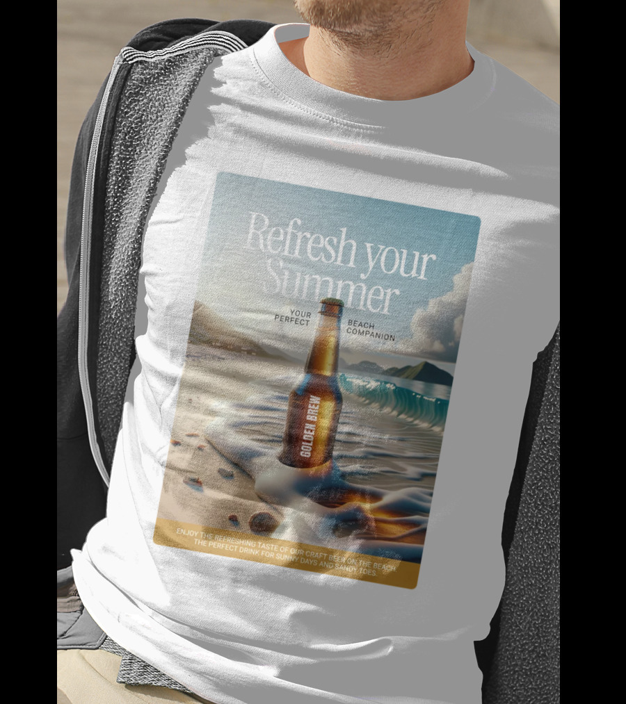 Refresh Your Summer Golden Brew Beach Companion T-Shirt