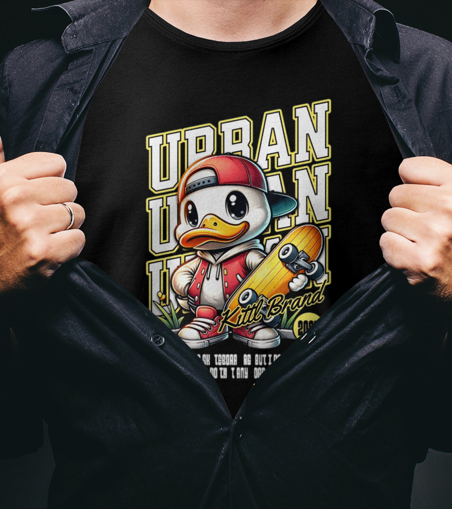 Urban Duck Skateboarding Kittl Brand T-Shirt